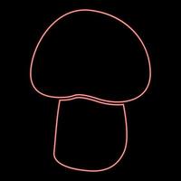cogumelo neon - imagem de estilo plano de ilustração vetorial de cor vermelha champignon vetor