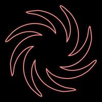 imagem de estilo plano de ilustração vetorial de cor vermelha de redemoinho de néon vetor