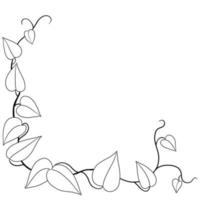 simplicidade ivy desenho à mão livre design plano. vetor