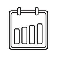 ícones de contorno gráfico de negócios vetor