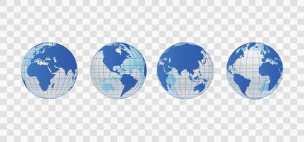 globo do mundo conjunto vetor eps 10
