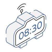 um ícone de vetor de contorno mostrando relógio inteligente