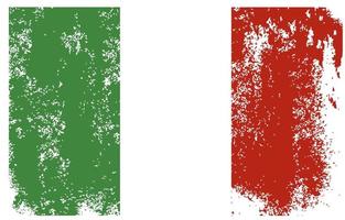 bandeira da Itália. grunge, zero e ilustração vetorial de bandeira de estilo antigo vetor