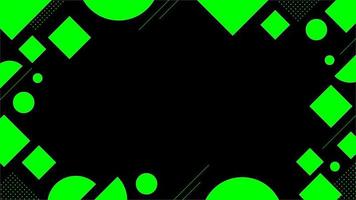 geométrico abstrato moderno com fundo verde e preto brilhante vetor