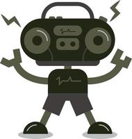 ilustração de mascote de personagem boombox vetor