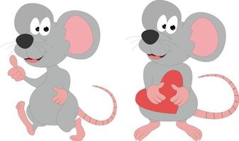 gráfico de desenho animado animal rato fofo vetor