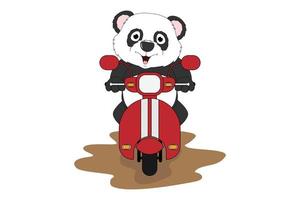 gráfico de desenho animado de animal panda fofo vetor