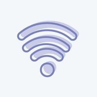 ícone wi-fi. adequado para o símbolo de aplicativos móveis. estilo de dois tons. design simples editável. vetor de modelo de design. ilustração de símbolo simples