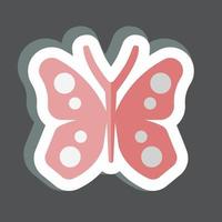 borboleta de adesivo. adequado para símbolo de jardim. design simples editável. vetor de modelo de design. ilustração de símbolo simples