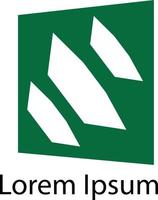 logotipo da empresa simples na cor verde vetor