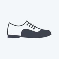 sapatos formais de ícone. adequado para o símbolo de acessórios masculinos. estilo de glifo. design simples editável. vetor de modelo de design. ilustração de símbolo simples