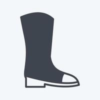 botas longas de ícone. adequado para o símbolo da primavera. estilo de glifo. design simples editável. vetor de modelo de design. ilustração de símbolo simples