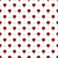 padrão de vetor que é perfeito. um balão de ar quente vermelho é exibido em um fundo branco.