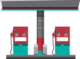 posto de gasolina com bomba de gasolina vetor