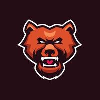 modelos de logotipo de mascote de urso vetor