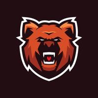 modelos de logotipo de esports de urso vetor