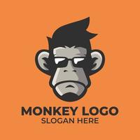 modelos de design de logotipo de macaco legal