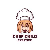 modelos de logotipo infantil de chef vetor