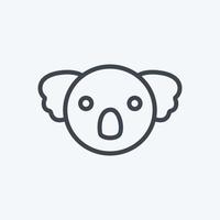 ícone coala. adequado para símbolo animal. estilo de linha. design simples editável. vetor de modelo de design. ilustração de símbolo simples