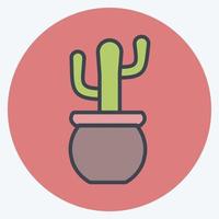 planta ícone. adequado para símbolo em casa. estilo mate de cor. design simples editável. vetor de modelo de design. ilustração de símbolo simples