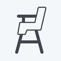 cadeira de bebê ícone. adequado para o símbolo do bebê. estilo de glifo. design simples editável. vetor de modelo de design. ilustração de símbolo simples