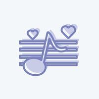 música de casamento ícone. apropriado para o símbolo do casamento. estilo de dois tons. design simples editável. vetor de modelo de design. ilustração de símbolo simples