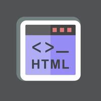 etiqueta html. adequado para símbolo de programação. design simples editável. vetor de modelo de design. ilustração de símbolo simples