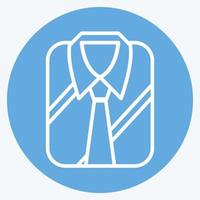 camisa formal ícone. adequado para o símbolo de acessórios masculinos. estilo de olhos azuis. design simples editável. vetor de modelo de design. ilustração de símbolo simples