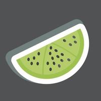 linha de adesivos. apropriado para o símbolo de frutas e legumes. design simples editável. vetor de modelo de design. ilustração de símbolo simples