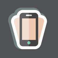 vibração do smartphone adesivo. adequado para o símbolo de interface web. design simples editável. vetor de modelo de design. ilustração de símbolo simples