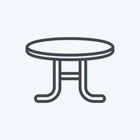 mesa de centro de ícone. adequado para símbolo em casa. estilo de linha. design simples editável. vetor de modelo de design. ilustração de símbolo simples