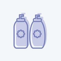 frascos de perfume de ícone. adequado para símbolo de spa. estilo de dois tons. design simples editável. vetor de modelo de design. ilustração de símbolo simples