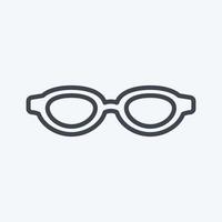 óculos de sol ícone. adequado para o símbolo de acessórios masculinos. estilo de linha. design simples editável. vetor de modelo de design. ilustração de símbolo simples