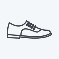 sapatos formais de ícone. adequado para o símbolo de acessórios masculinos. estilo de linha. design simples editável. vetor de modelo de design. ilustração de símbolo simples