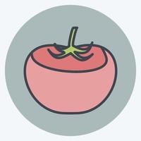 ícone de tomate. apropriado para o símbolo de frutas e legumes. estilo mate de cor. design simples editável. vetor de modelo de design. ilustração de símbolo simples