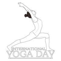 dia internacional da ioga em 21 de junho vetor