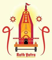 desenho vetorial de ratha yatra do senhor jagannath vetor