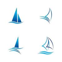 modelo de design de ilustração de conceito de ícone de vetor de logotipo de vela