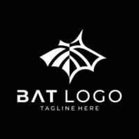 vetor morcego asas abertas voando ícone do logotipo dos elementos do conceito