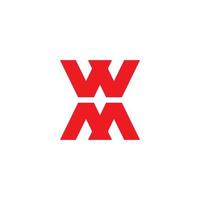 wm logotipo geométrico vetor