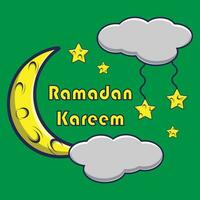 ilustração de ícone de vetor dos desenhos animados do Ramadã. conceito islâmico. design premium isolado.