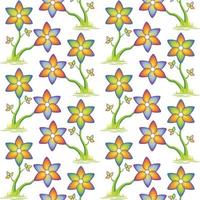 padrão tileable floral abstrato vetor