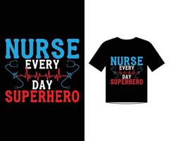 enfermeira cita vetor de design de modelo de camiseta para o dia da enfermagem, citações de amor