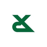 carta xd vetor de logotipo de linha geométrica simples