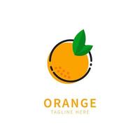 vetor de modelo de logotipo de fruta laranja