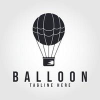 logotipo de design de vetor de ícone de balão de ar quente