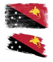 bandeira de papua nova guiné com textura grunge vetor