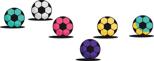 ilustração vetorial de um ícone de bola com várias cores, vermelho, amarelo, verde, azul, etc vetor