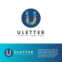 alfabeto letra u logotipo e design de ícone vetor