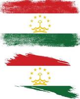 bandeira do tajiquistão em estilo grunge vetor